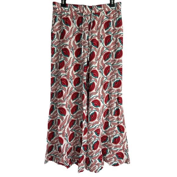 Utsa Women’s Size Medium‎ Wide Leg Floral Block Print Drawstring Pants - Picture 1 of 6